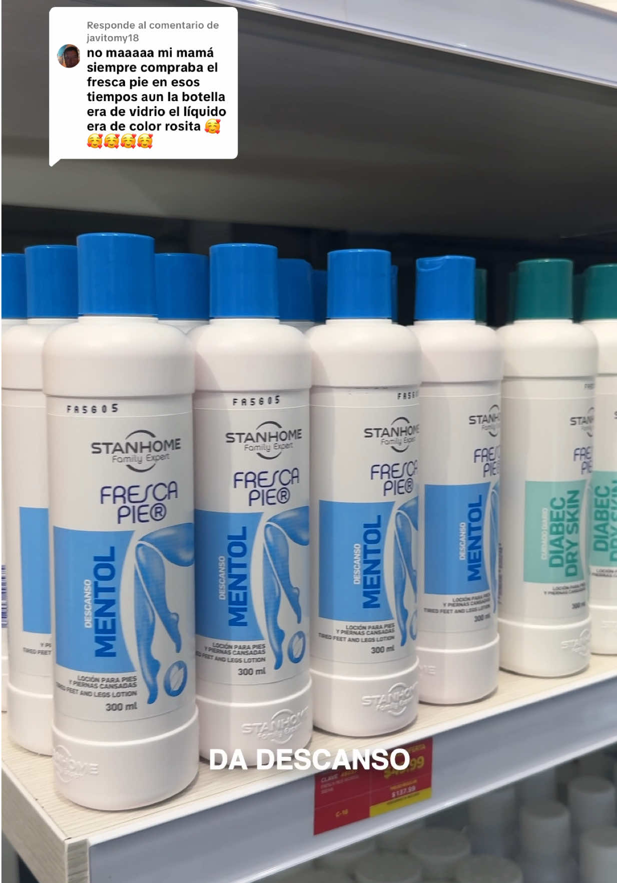 Respuesta a @javitomy18  ¿Tu mamá también usaba Fresca Pie? 👀 Si no lo conoces, aquí va: alivia pies y piernas cansadas, refresca, baja la hinchazón y deja la piel suave. Ahora viene en versiones con extractos que potencian todo. Úsalo al final del día y siente el cambio. 🌿🦶