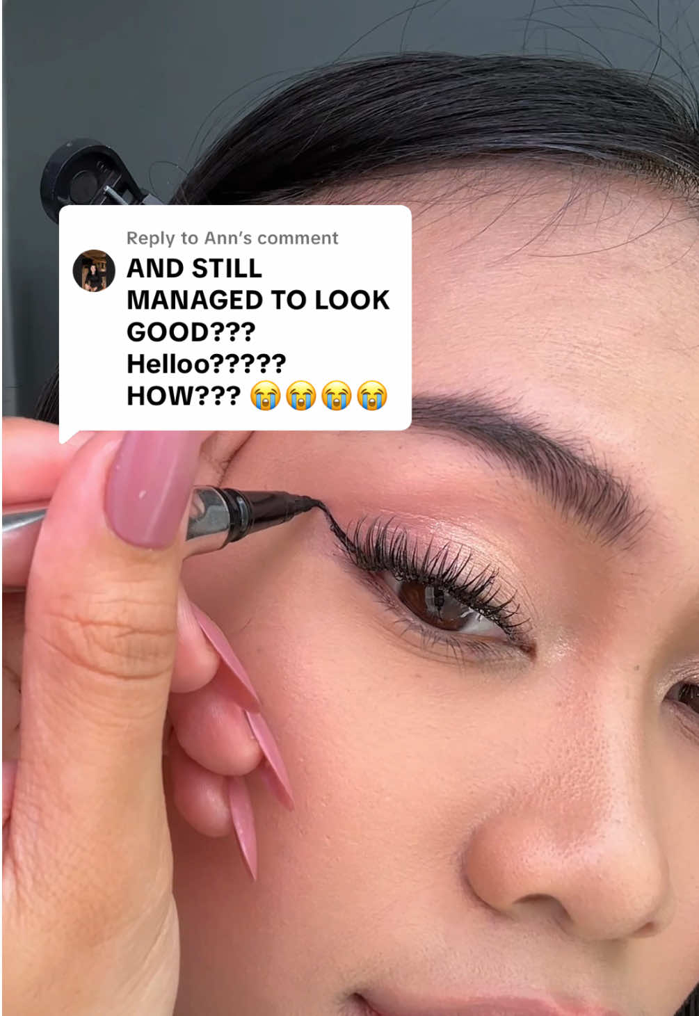 Replying to @Ann How i do my eyeliner.. dan perlu di notes ini harus sering latihan biar wings nya mulus 🪽 #eyelinertutorial 