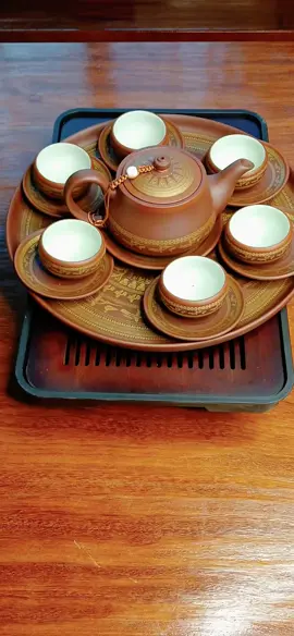 Bộ ấm chén bát tràng gốm tử sa nghệ nhân vương mạnh tuấn, dung tích 300ml#dolien #amchendepnhattet2026 #gốmhồngsabáttràng #bộấmuốngtràđẹp #tửsabattrang 