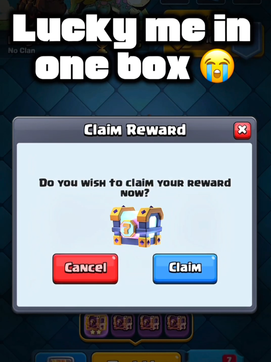 NEW QR MY LUCKY CHEST AGAIN😭😱 #clashroyale #lucky #clashbox #gaming #chest 