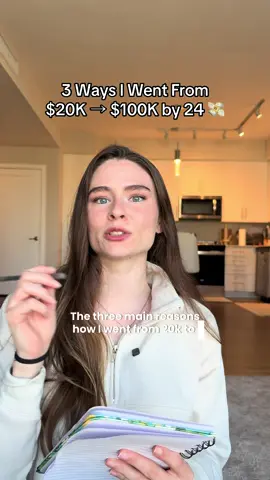 3 ways I went from $20k to 100k by 24 #PersonalFinance #moneytips #savingmoney #moneytok #investingforbeginners 