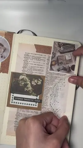 Its finally starting to feel like winter ☕️#fyp #scrapbooking #asmr #paper #journaling 