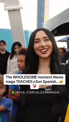 The WHOLESOME moment Alexia maga TEACHES n3on Spanish…🥹❤️‍🩹#viral #fyp #n3on #alexiamaga 
