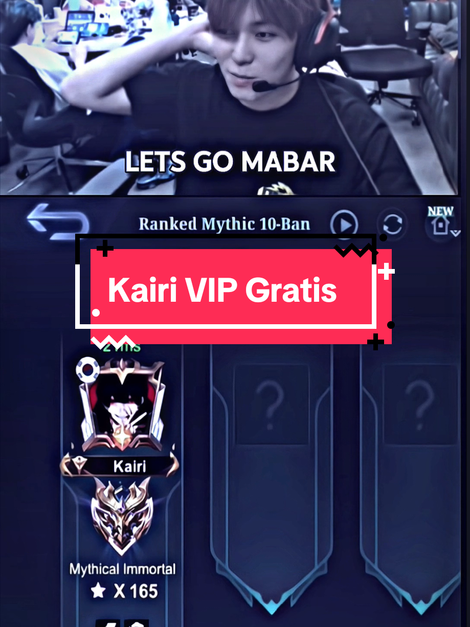 Emang Ada Streamer Mabar VIP Gratis Selain Kairi 🤔🥀@kairirisolmayo #MLBBNewMode #MLBBChaosClash #MLBB #kairi #fyp 