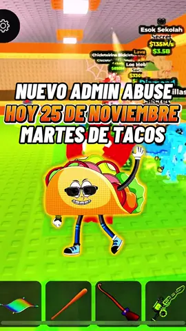 💣Estos son los horarios del admin abuse - Hoy martes 25 de noviembre 🌮#robloxmexico🇲🇽 #brainrotmexico #adminabusemexico 🎮 #robloxmx #adminabuse 🕣 hora del admin abuse México 🇲🇽 🌎 hora del admin abuse EE.UU y más países