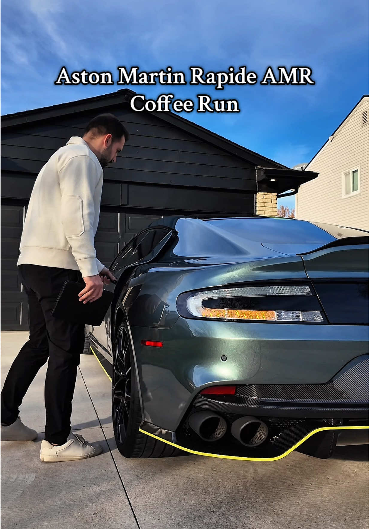 Enjoy the sounds of the Rapide AMR getting coffee 🦈  Would you get coffee with this Aston? I had the chance to experience the most visceral 4 door V12 Gran Coupe in existence. It truly is the most unique car I’ve driven in a while. The screaming V12 behind you while you’re flying down the road. Drowning out everything but the sheer joy you feel from hearing this exhaust note. It’s a shame the V12 is being pushed out from these non supercar models. Aston, well done friends, well done. 🔥 . . . 🏎️ 2019 Aston Martin Rapide AMR 📸 Osmo Pocket 3 . . . #astonmartin #rapide #amr #coffee #asmr 