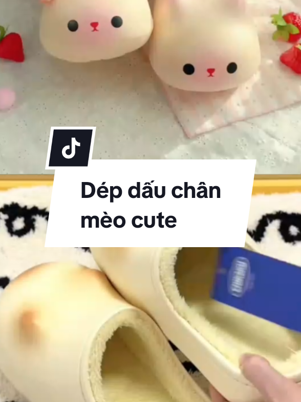 Dép sục lót lông dấu chân mèo cute #depxinh #giaydephottrend #depsuclong #depchanmeo #dephottrend 