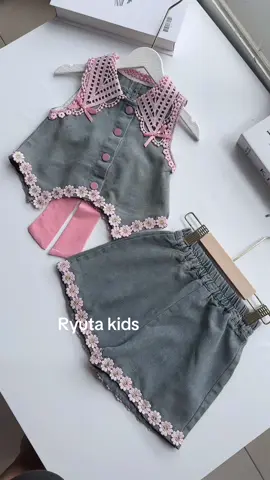 New new new Setelan celana Bahan jens Size 1 sampai 10 tahun #Ryuta #malvenstore #ootdanakperempuan #outfitanakcewek #ryutakidsshop #setelankoreaanakcewek #gajiansale 