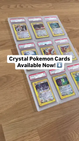 Crystal pokemon Cards Available  now  world wide shipping  #vintagepokemon #gradedpokemoncards #pokemoncards  #pokemoncards #originalpokemon     