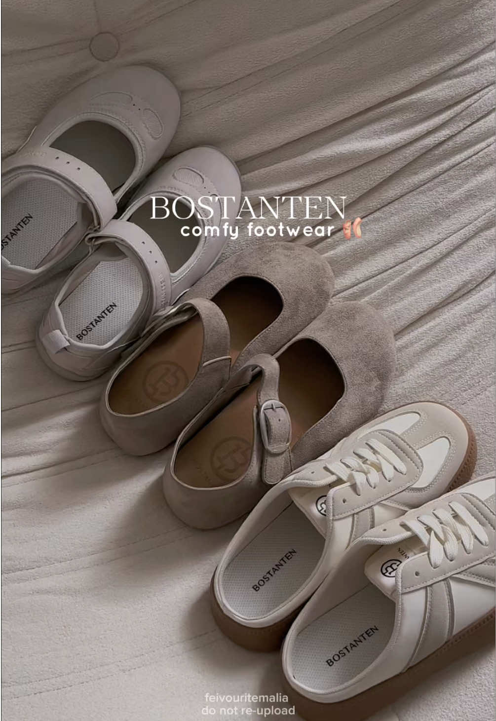 A little collection of my current comfiest pairs from Bostanten. 🤍 #bostanten #bostantenshoes #shoes #maryjaneshoes #sneakers 