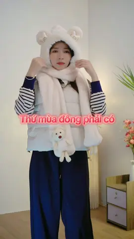 Mùa đông không có gì chứ không thể không có mũ liền khăn chùm đầu nha #mulong #thoitrang 