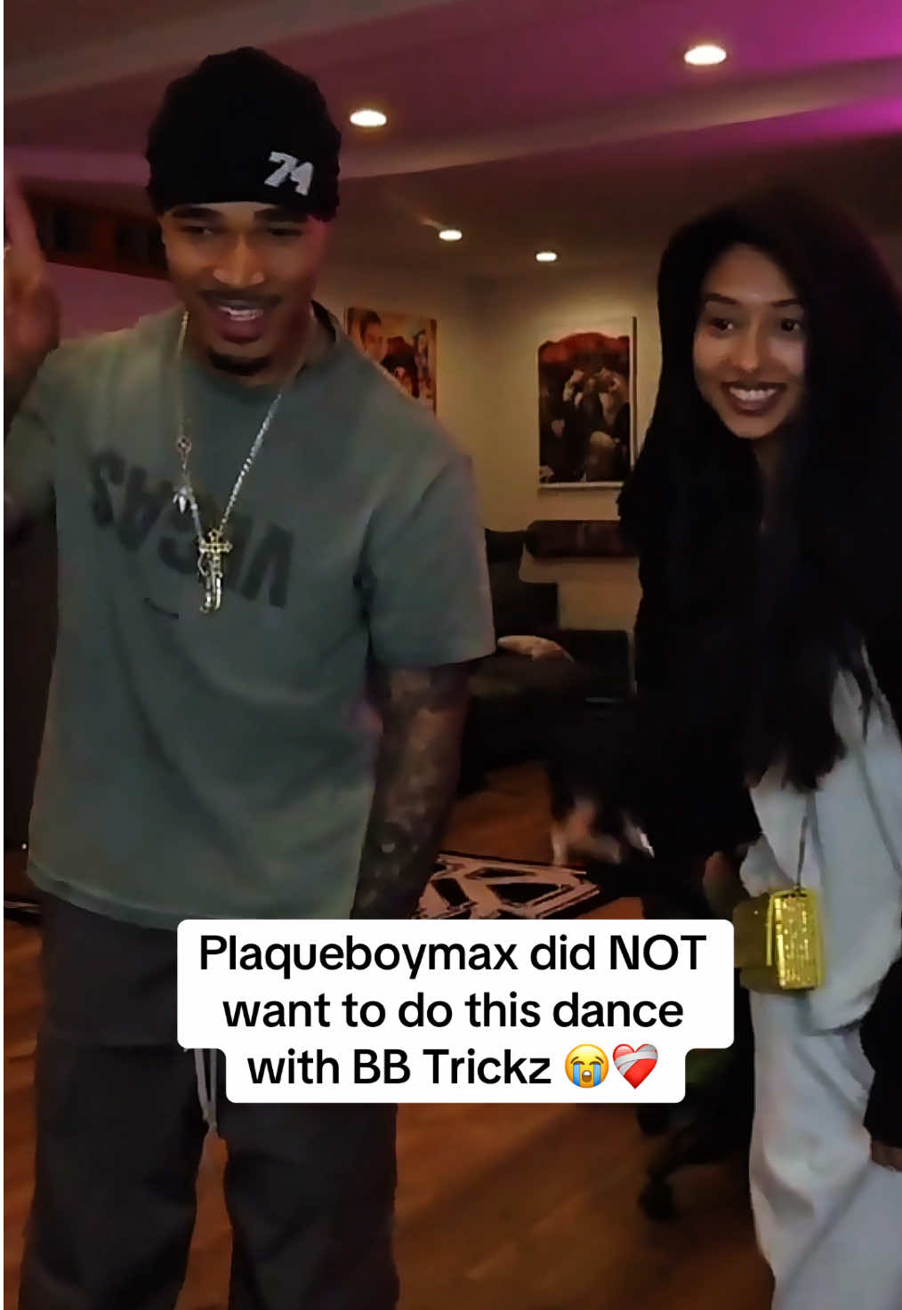 Plaqueboymax did NOT want to do this dance with BB Trickz😭❤️‍🩹 #plaqueboymax #bbtrickz #trending #viral 