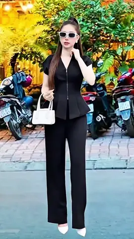 Set Quần Áo Dây Kéo Cổ Tim tôn dáng#setdoxinh #dobonu#donudep#hot#xuhuong 