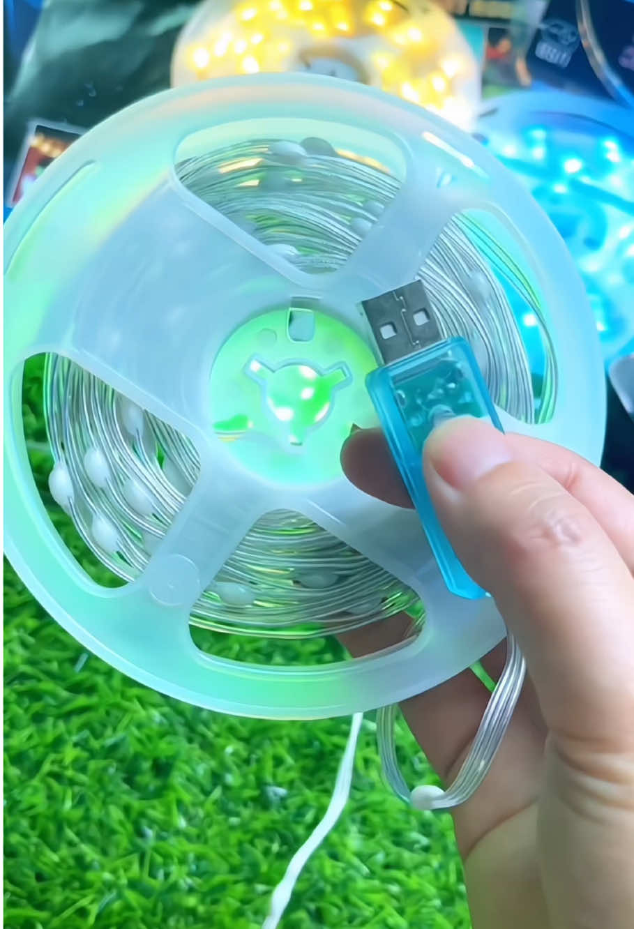 Đèn led RGB cổng USB 16 triệu màu, cảm ứng âm thanh nhạc, trang trí cây thông noenl, trang trí cây đào mai ngày Tết #xuhuong #denled16trieumau #ledtrangtri #ledhatgao #denled 