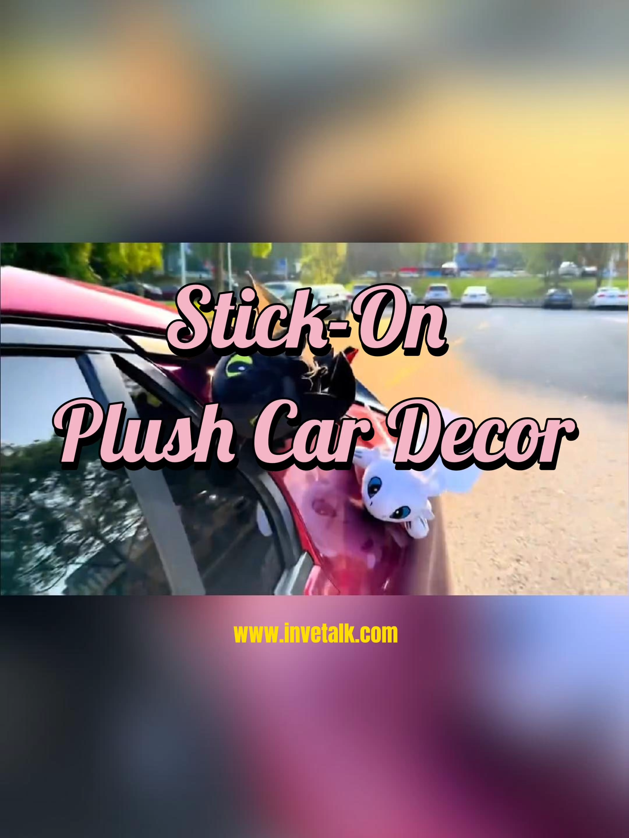 Stick-On Plush Car Decor These stick-on plush toys are designed for car exteriors—they attach easily to windows, bumpers, or side mirrors with non-damaging adhesive, adding a cute, playful touch to your vehicle without harming the paintwork! #CarExteriorPlushToy #StickOnCarDecor #CuteCarAccessories #CarPlushDecoration #NonDamagingCarStickers