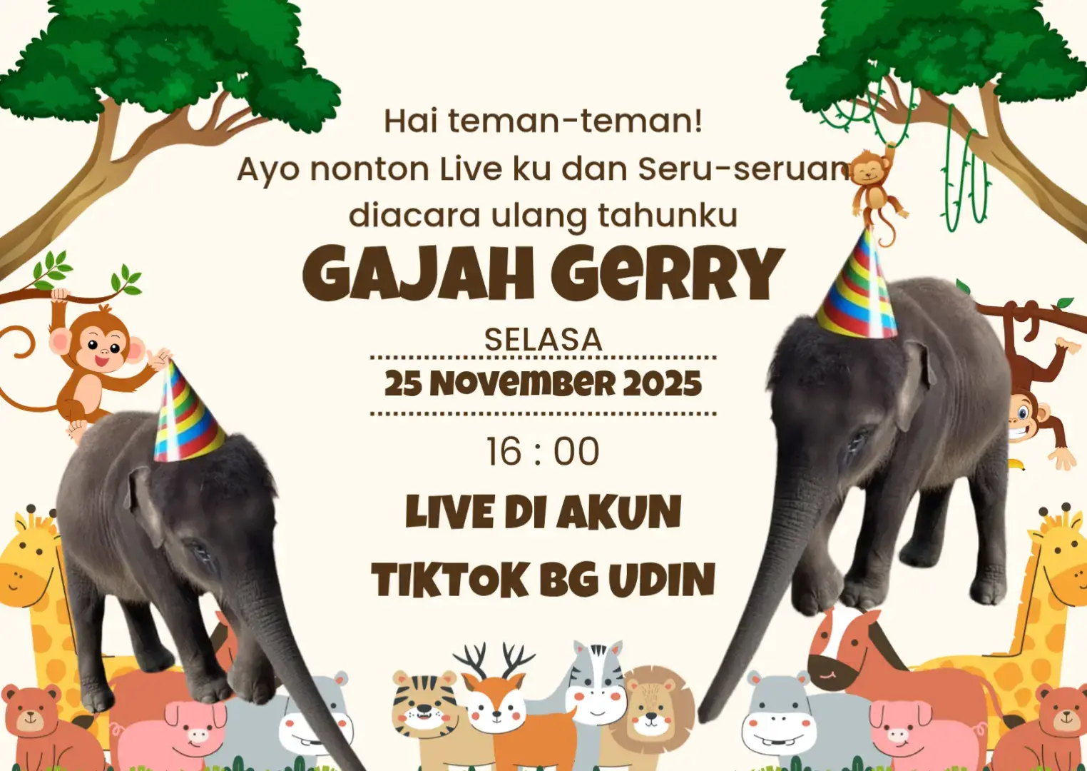 LIVE JAM 4 DI AKUN BANG @BG udin YAAA.. JANGAN LUPA NONTON YAA SEMUANYA.. TERIMAKASIH 🫶🫰 #tiktok #fyp #birthday #gerry #saree 
