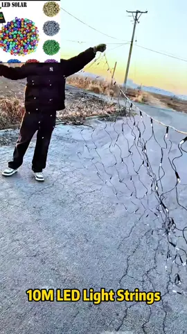 10 Meter Solar Powered Waterproof Black Line Wire Christmaslights #christmaslights #christmas #ledsolarlights #stringlights #solarlights 