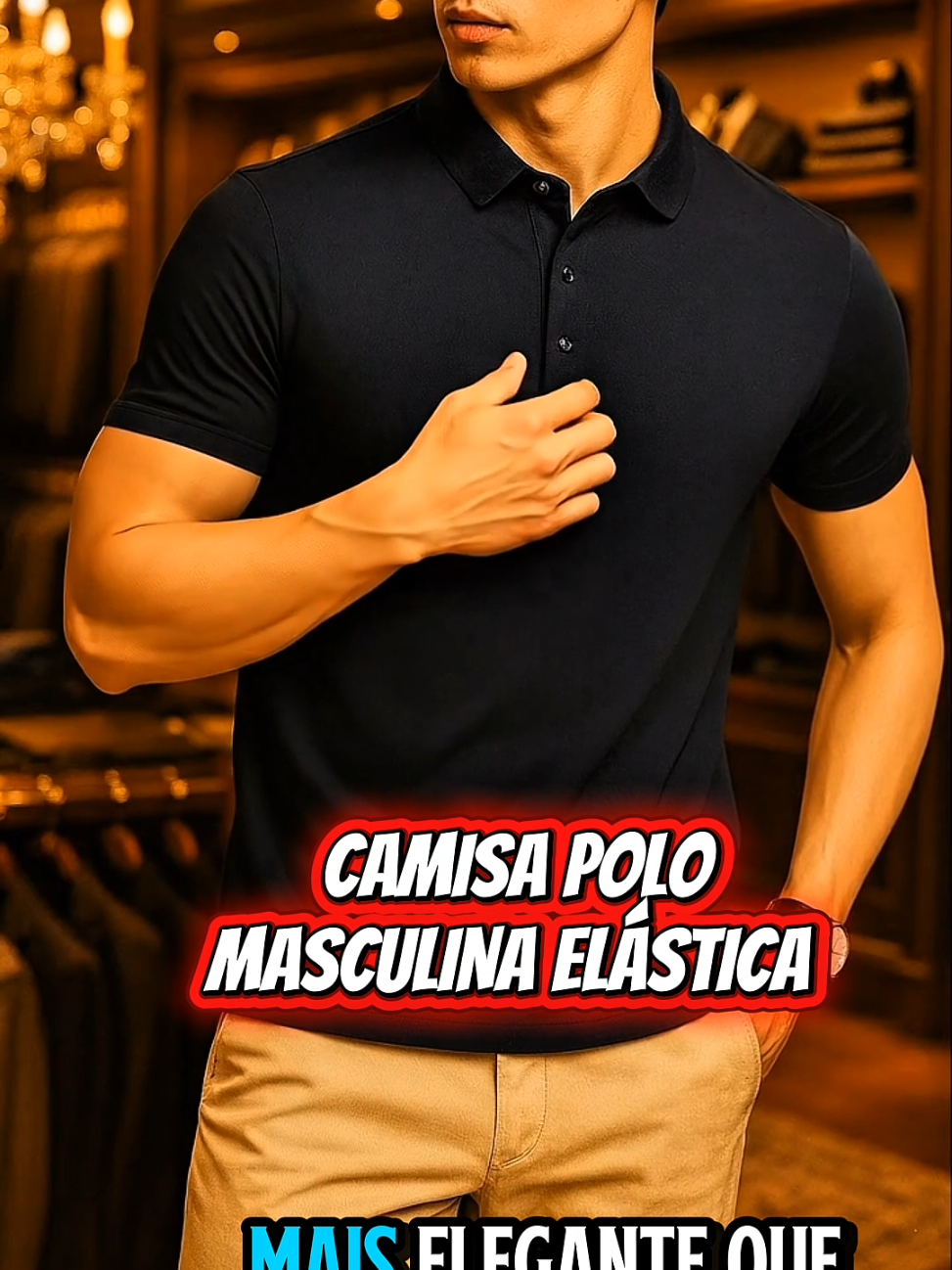 CAMISA POLO MASCULINA ELÁSTICA E CONFORTÁVEL, OLHA AGORA NO CARRINHO LARANJA! #camisapolo #camisa #ofertas #tiktokshopbrasil #homem 