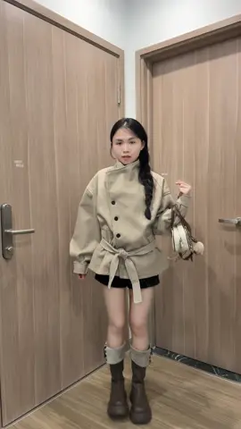 Áo dạ ép cổ vest #lila #22etm #webuild 