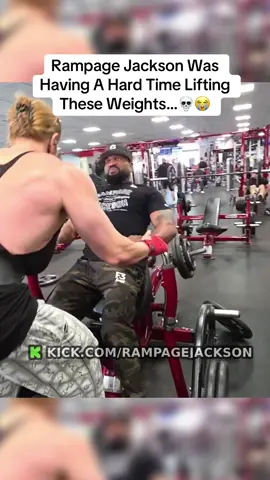 Rampage Jackson Was Having A Hard Time Lifting These Weights…💀😭 #rampagejackson #rampage #kick #kickclips #fyp 