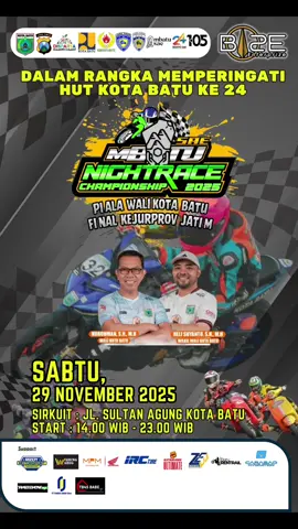 29 Nov 2025 Malam kemana?…. Ya ke Mbatu NightRace Championship 2025 donk 🫰… Tetap bersama : @Boze Batu dkk 🥳 #roadraceindonesia #fyp #fyppppppppppppppppppppppp #viral #viralvideo 