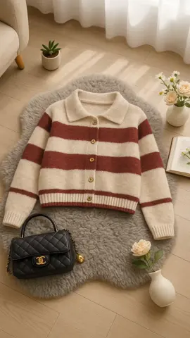 Chất len mềm, ấm vừa đủ, mặc cả ngày vẫn thoải mái 🍂 #aocardigan #aolencardigan #aolennu #aolenquangchau #thoitrangnu 