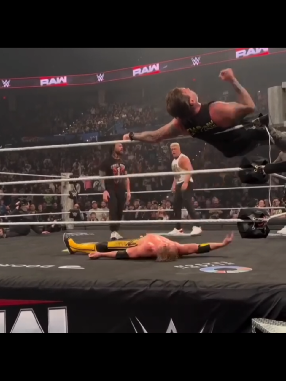 Roman Reigns spears Logan Paul unseen afer Raw off air                       #romanreigns #tribalchief #WWE #foryou #fyp 