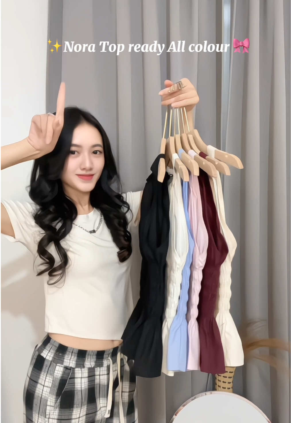 Nora Ready Stok semua warna guyss 😍  #promomakangajian #produklokal #atasanwanita #readystock #keranjangkuning 