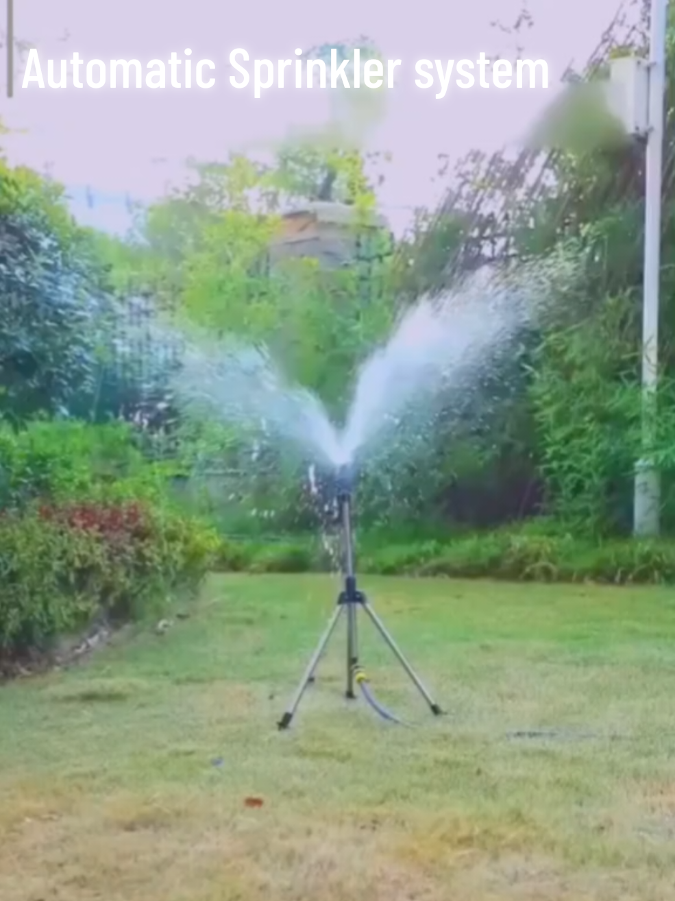 Automatic Sprinkler System  #sprinkler #shower #PlantLovers #BBNGardens #pipeshower 