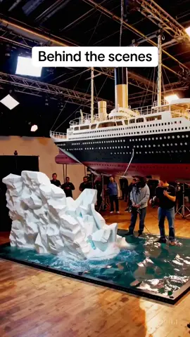 BTS of Titanics smaller copies used for different shots and angles #titanic #behindthescenes #sora #soravideo #bts