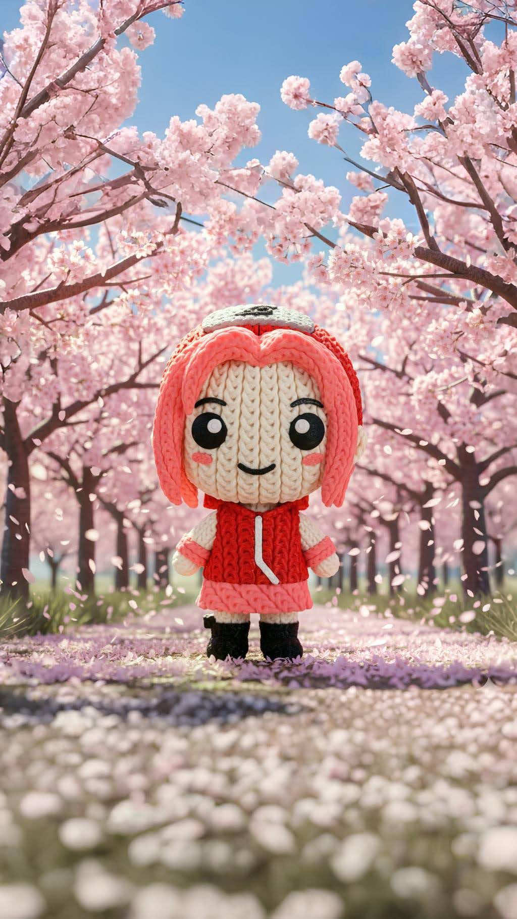 Sakura - Knitted - Crochet - Multipart 3D Printing 👉Download STL file on my Patreon: Whale3DStudio #3dmodel #3dprinting #3dprinted #stl #DIY