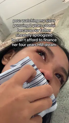 A Farmer and Street Vendor Parents.  My sister didn’t passed the exam in a state university with free tuitions. However, our parents didn’t want to stop her studying college so she took nursing aide — a two years course. No scholarships. Our father cried as he sincerely apologized that he can’t afford to finance a four years course since she is in a private school. Despite everything, we are glad to have hardworking parents with unconditional love. As the eldest daughter, my heart aches as I watched my sister surviving college while I’m on my dream way.  #fyppppppppppppppppppppppp #collegelife #student #makeitviral #sadreality 