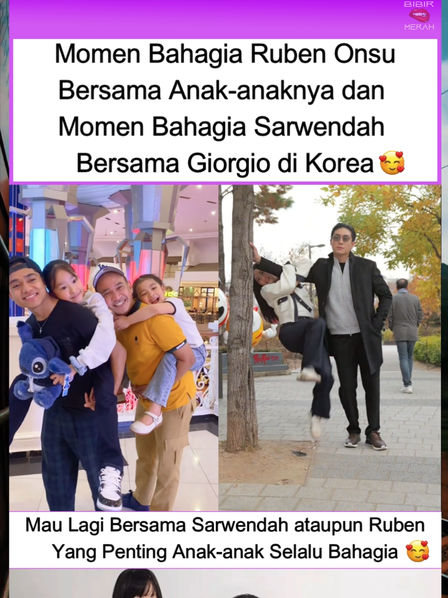 Momen Bahagian Ruben Bersama Anak-anaknya, Sarwendah Bersama Gio #rubenonsu #sarwendah #artis 