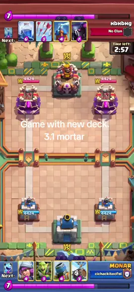 champion game with 3.1 mortar.my homemade deck.enjoy✌️❤️‍🩹#fyp #clash #clashroyale #viral #popular 