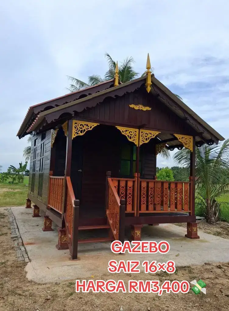 GAZEBO 16×8 Harga Cash RM3,400💸 #kayumerawang #kayucengal #fyppppppppppppppppppppppp #amanah #malaysia #gazebomalaysia #gazebojati #gazebo #gazebomurah 