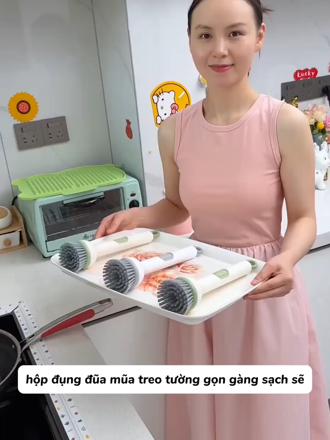 bàn chải rửa nồi đa năng