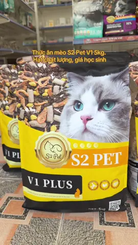 Thức ăn mèo S2 Pet V1 5kg nhiều topping, 32% đạm giá cực ưu đãi #s2pet #thucanmeo #thucung #xuhuong 