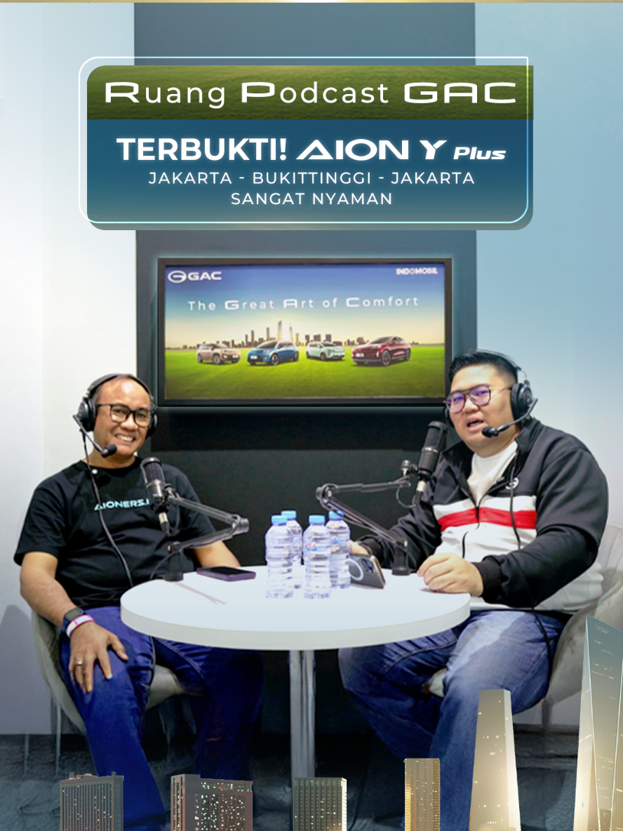 Ruang Podcast GAC episode kedua hadir bersama Om Ican, salah satu AIONERS yang berbagi pengalamannya menggunakan mobil AION Y Plus. Om Ican membuktikan mobil tersebut sudah menjangkau hingga 2.500km dan performanya masih tetap optimal terlebih dalam perjalanan panjang dari Jakarta ke Bukittinggi masih terasa nyaman dikendarai.  Saksikan episode lengkapnya di YouTube AION Indonesia untuk mendengar obrolan menarik mulai dari kenyamanan berkendara hingga fitur-fitur menarik pada mobil AION Y Plus. #ruangpodcastGAC #GACIndonesia #AIONIndonesia #WhereCraftMeetsTechnology