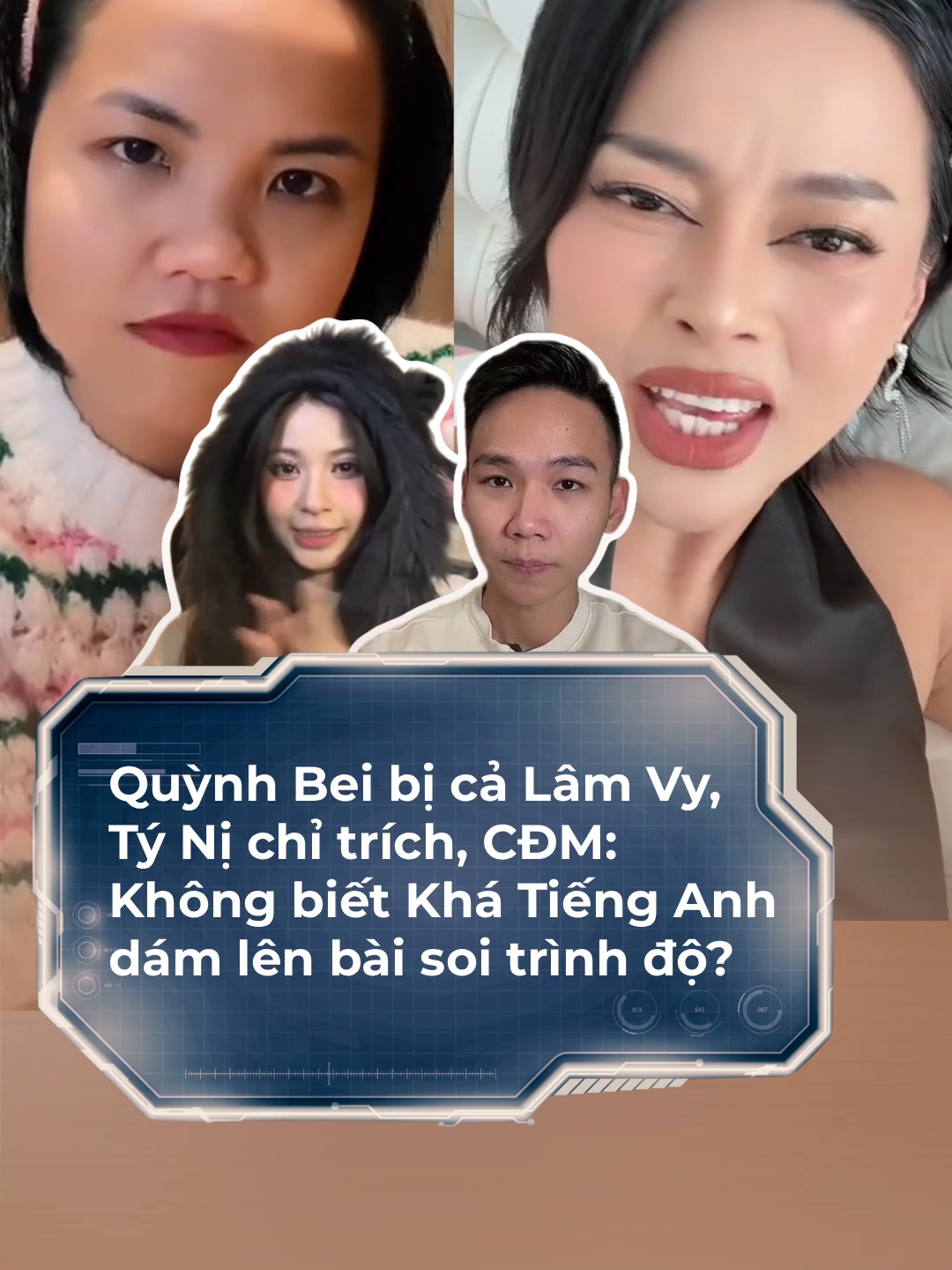 Quỳnh Bei bị cả Lâm Vy lẫn Tý Nị chỉ trích, CĐM thắc mắc không biết Khá Tiếng Anh dám lên bài soi trình độ với 2 người này không? #saudrama #drama #quynhbei #khatienganh #lamvy #tyni
