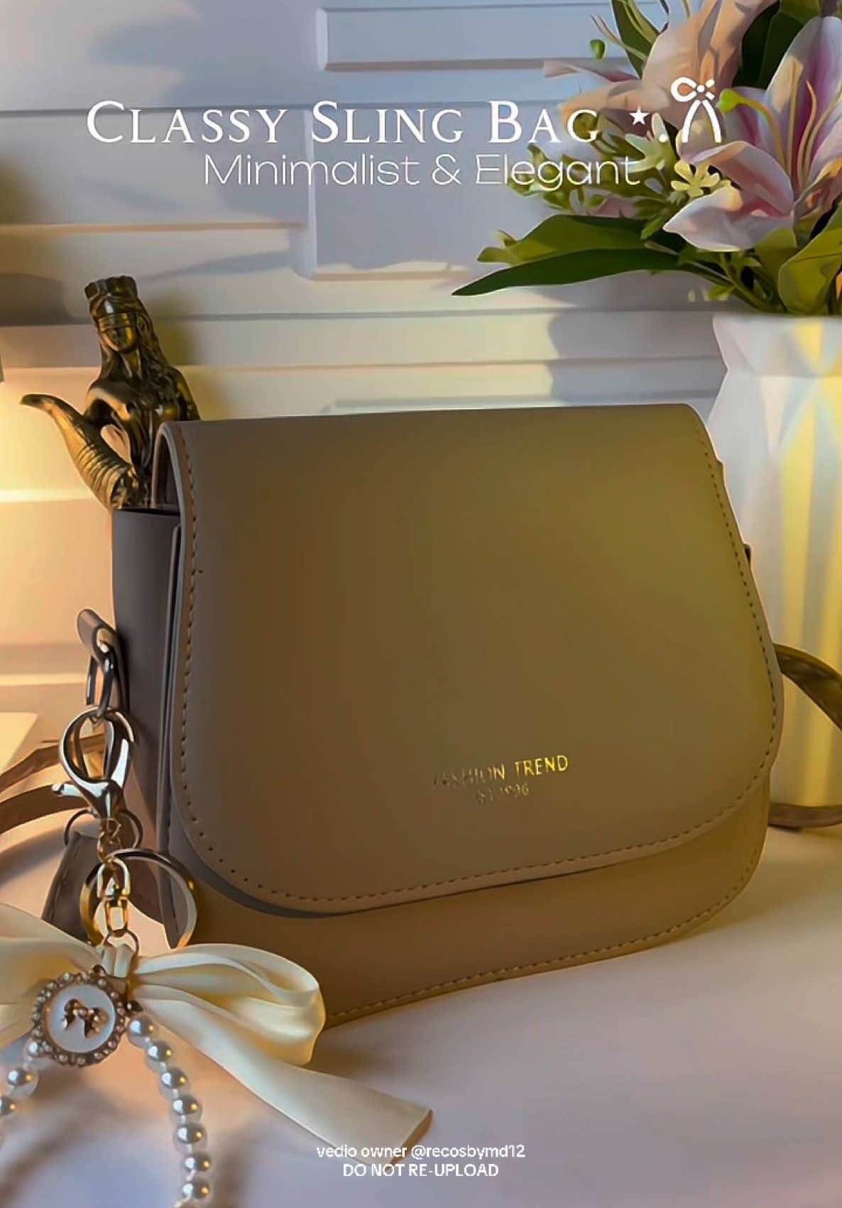 This trendy shoulder bag is lightweight, stylish, and perfect for school, work, dates & OOTD!#slingbag #classybag #minimalistbag #trendybags #fashionessentials 