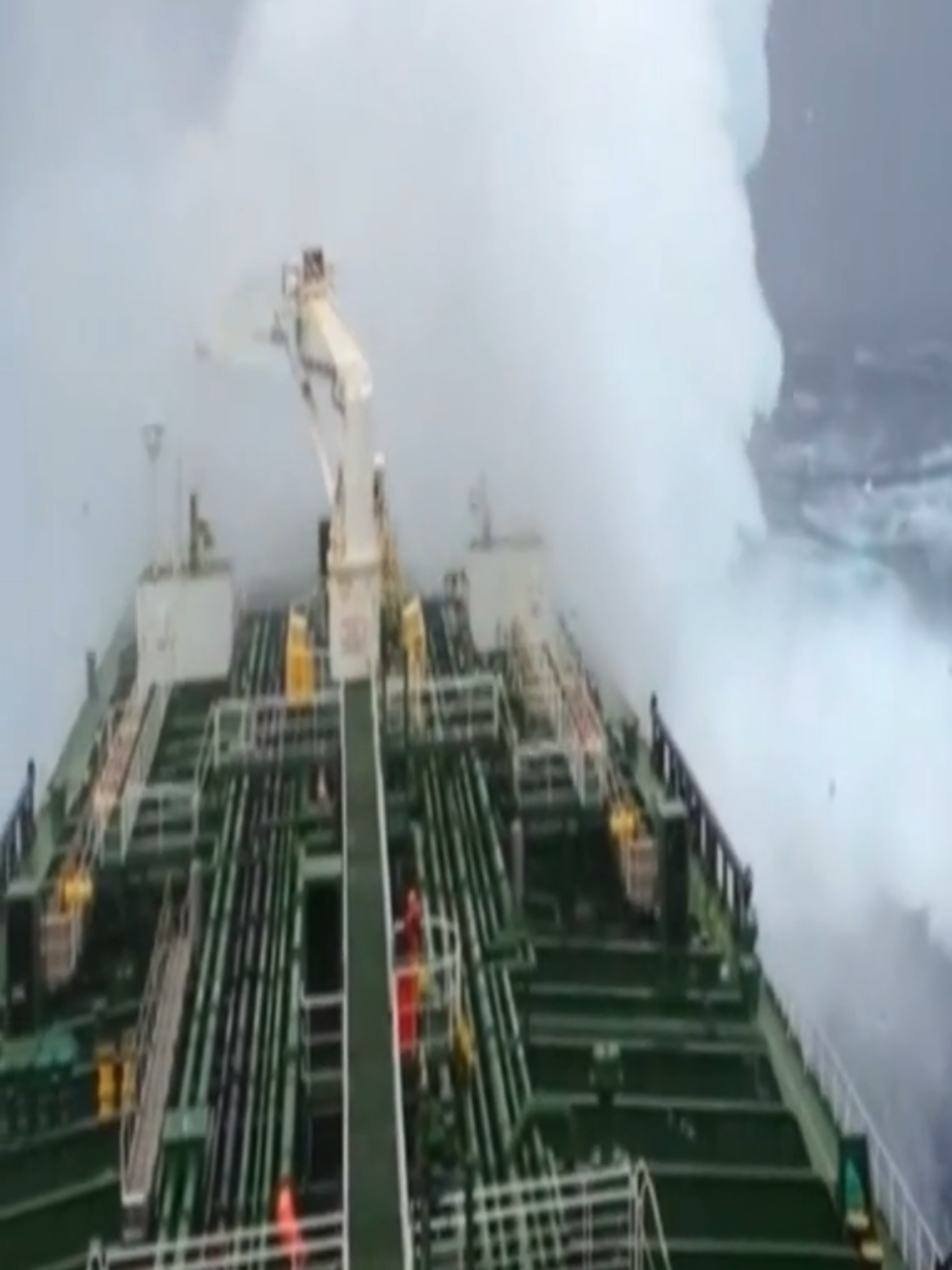 This party's clips might shock you in your dreams.😰 #vessels #oiltanker #monster #ship #waves 