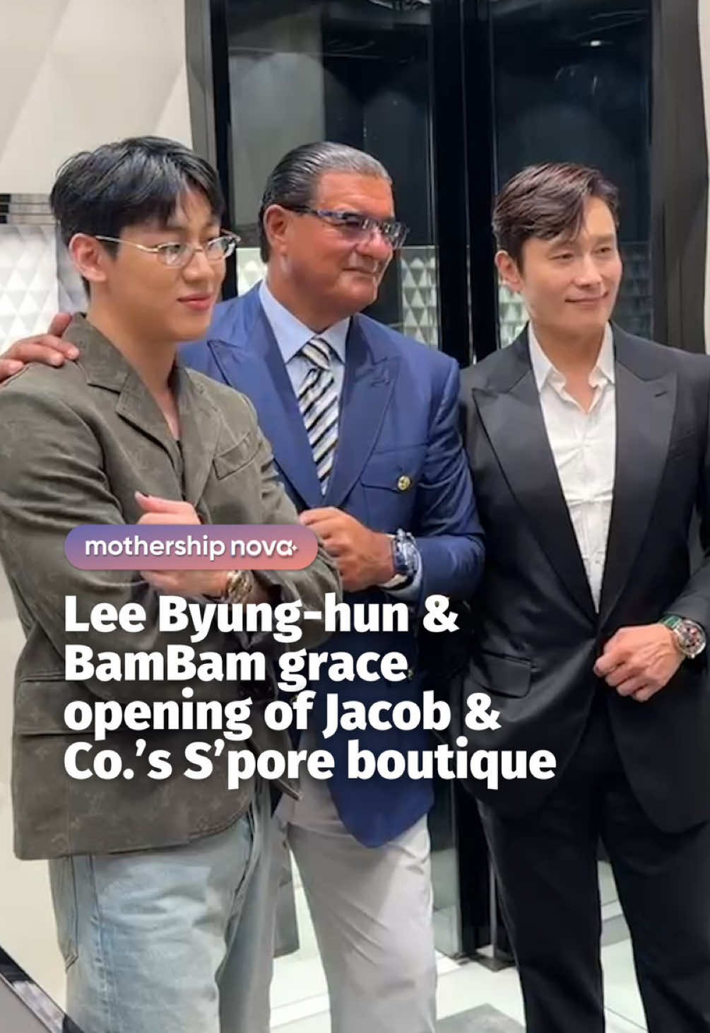 Lee Byung-hun and BamBam are in Singapore for the opening of Jacob & Co.’s first mono-brand flagship boutique.  Footage by Sincere Fine Watches and @Jacob & Co.  #singapore #bambam #leebyunghun 