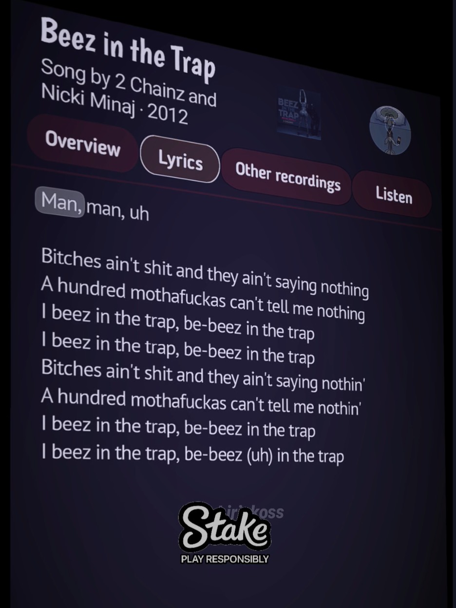 Beez in the trap 🎧🎶 #lyrics #music #song #nickiminaj #lirickoss 