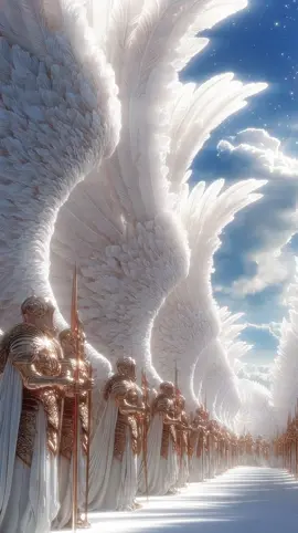 Angel army,ready to fight for God at all times.#heaven #aigenerated #faith #creed #angel #army #armor #battle #fightforgod #honor #jesus #viralvideos #foryoupage #wolink 