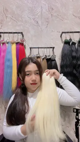 #aslihumanhair #rambutsambungasli #hairextensionwarna #fyppppppppppppppppppppppp 