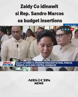 Zaldy Co idinawit si Rep. Sandro Marcos sa budget insertions #NewsPatrol