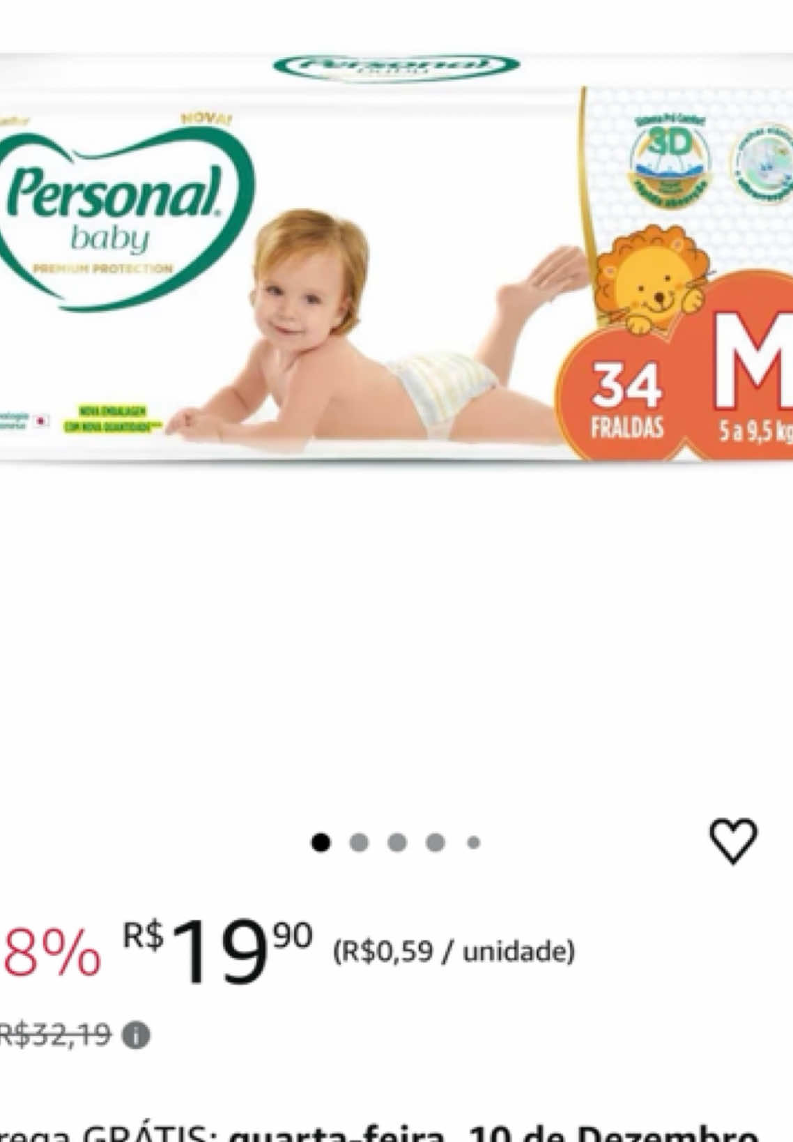Achadinhos da madrugada, eu tô sem acreditar com o preço da personal gente 😱😱😱 Corram pro app da @Amazon Oficial 🏃🏼‍♀️  #fraldapersonal #amazon #promocao #babysec 