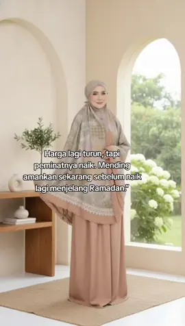 Jangan tunggu harga naik mukenanya lagi PROMO dan stoknya tinggal sedikit!” #mukena #lebaran2026 #mukenalebaran #mukenahcantik 