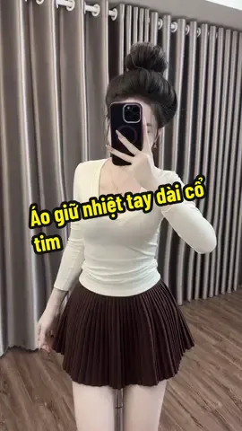 Áo thun tay dài cổ tim #xh #quynhngareview #xuhuong #fyp #xuhuongtiktok 