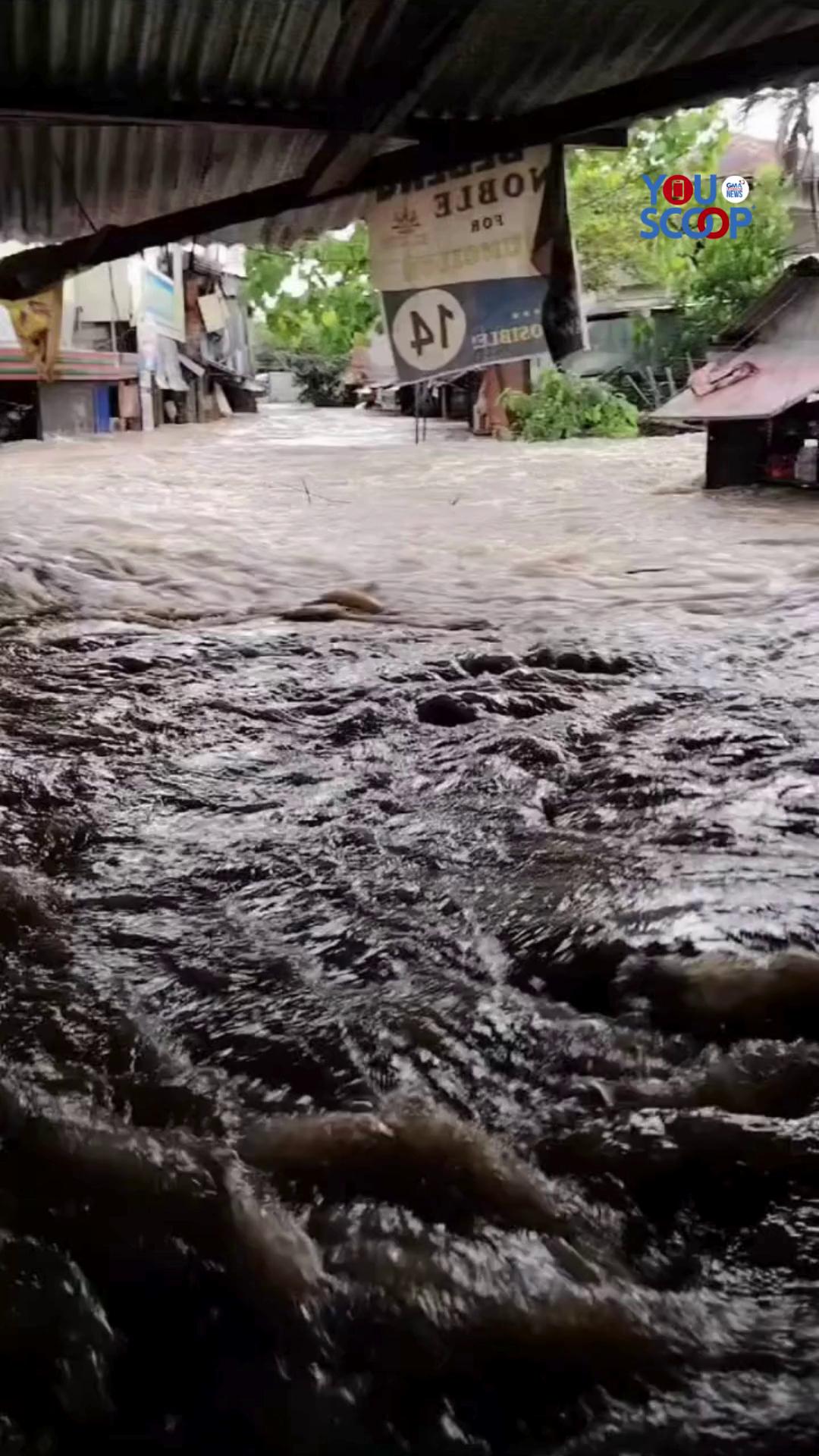 Naranasan ang malakas na pagrasaga ng mataas na baha sa Purok Carvic, Bacolod City, Negros Occidental dahil sa Bagyong #VerbenaPH. Nakuhanan ito ni YouScooper Patrick Tejares bandang 7 AM ngayong Martes, Nov. 25, 2025. #YouScoop YouScooper Patrick Tejares #BreakingNews #GMAIntegratedNews